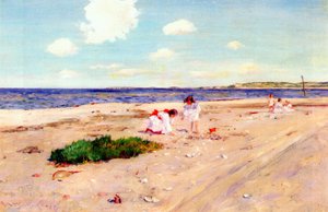シャインコックンのシェルビーチ 作： William Merritt Chase